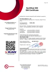 Pratinjau sertifikat SNI untuk Kabel NYA & NYAF
